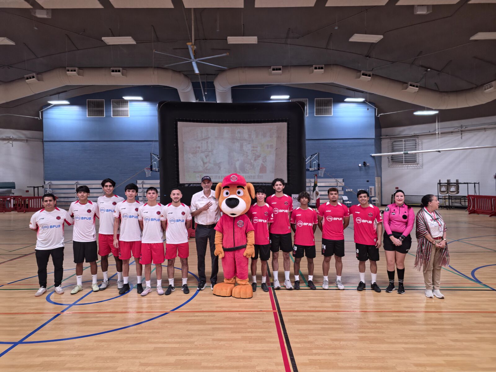 BTX players at a community event