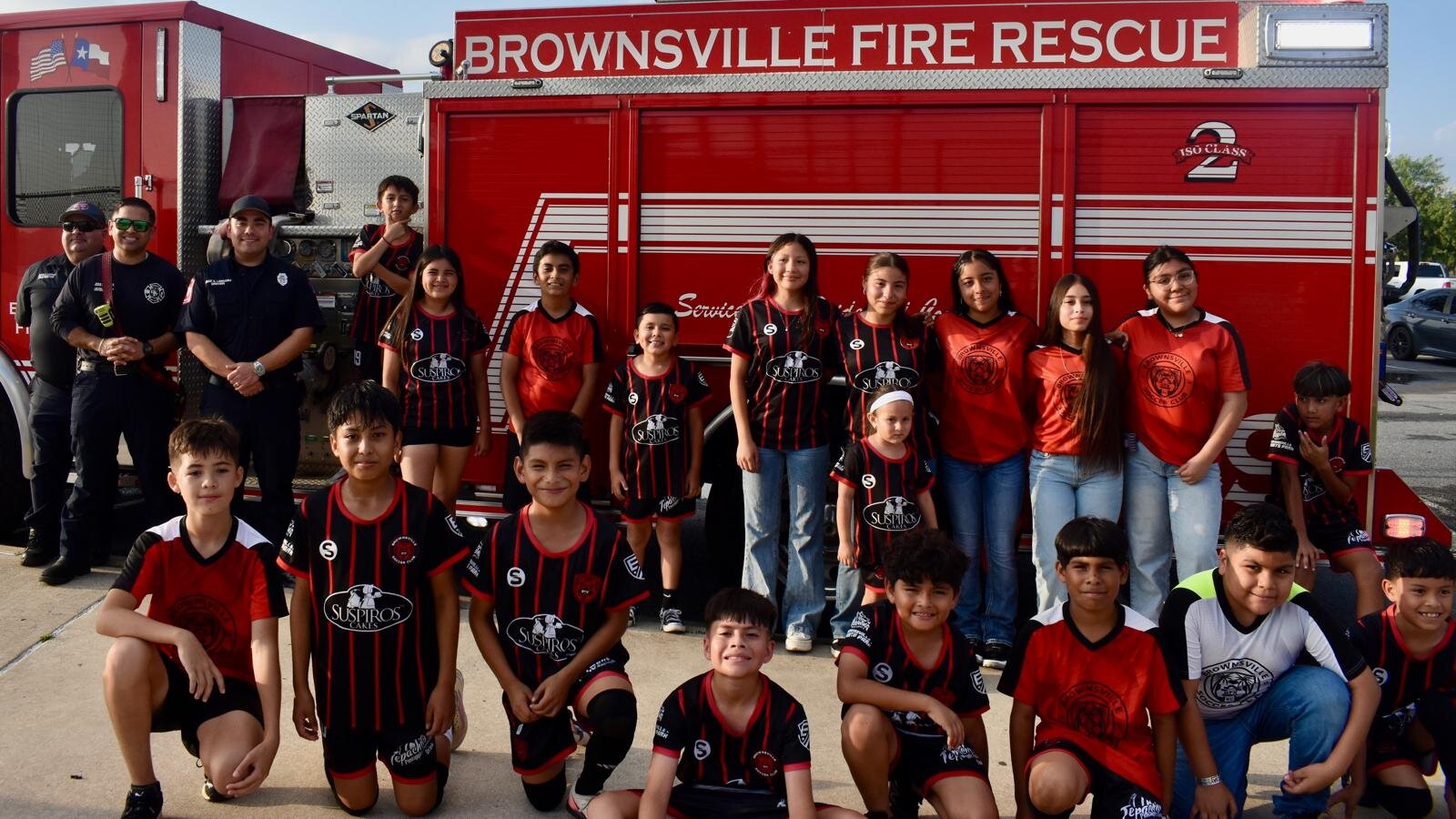 Players with Brownsville Fire Rescue