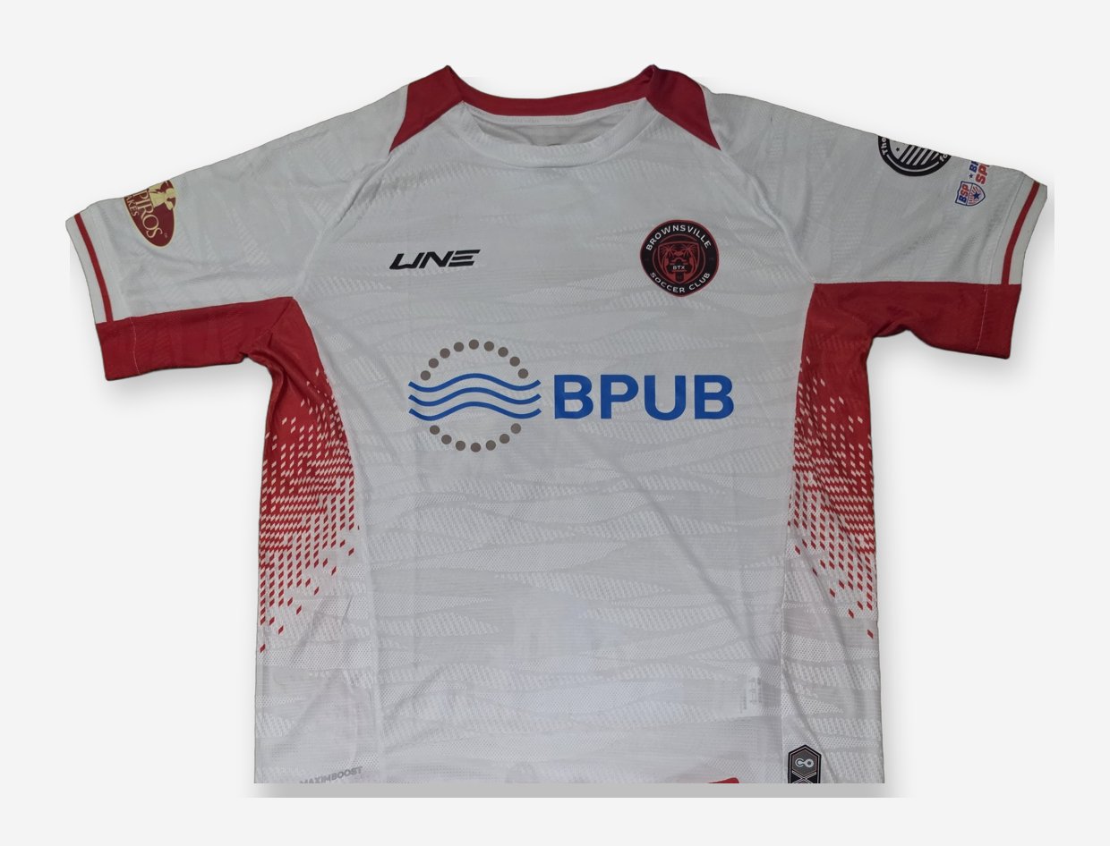 BTX white match jersey, front